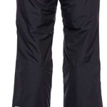 The 686 ladies' Gore-Tex Willow insulated pants are black with an adjustable waistband and have a distinctive white logo on the left leg.