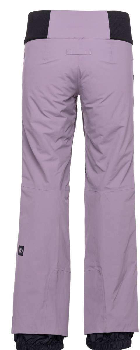 The 686 Ladies GORE-TEX Willow Insulated Pants 2023 are light purple with black accents on the waistband and ankles.
