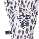 The 686 Women's Jubilee Mitten 2024 is primarily white with black accents and features an insulated hood.