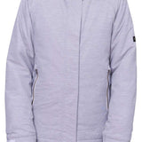 The 686 Women's Nova Insulated Jacket 2024 is predominantly light gray with dark gray accents and features an insulated hood.