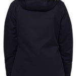 The 686 Women's Nova Insulated Jacket 2024 in this image has a solid black color and an oversized fur-lined hood.