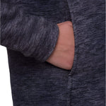 The 686 Women's Quarter Zip Fleece 2024 in dark blue-grey marl features a quarter-length zip on the left side.