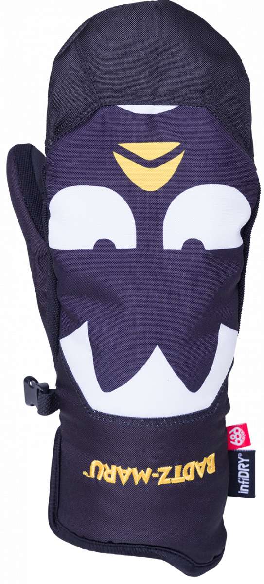 The 686 Women's Revel Mittens 2024 are dark purple with light gray accents on the palms and fingers.