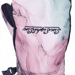 The 686 Women's Revel Mittens 2024 are black and grey with an abstract design on the back.