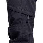 The 686 Women's Smarty 3-in-1 Cargo Pant 2024 is black with two cargo pockets on one leg visible in a front view.