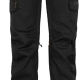 The 686 Ladies Smarty 3 in 1 Cargo Pants have a black and grey plaid pattern with two cargo pockets on each side.
