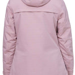 The 686 Women's Spirit Insulated Jacket 2024 is primarily light pink with black accents on the thumb holes.