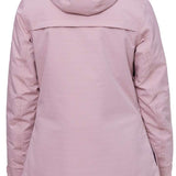 The 686 Women's Spirit Insulated Jacket 2024 is primarily light pink with black accents on the thumb holes.