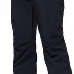 The 686 Women's Standard Shell Pant 2024 is black with a belt loop at the waist and two zippered front pockets.