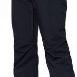 The 686 Women's Standard Shell Pant 2024 is black with a belt loop at the waist and two zippered front pockets.