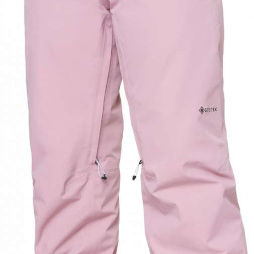 The 686 Women's Willow GORE-TEX Insulated Pant 2024 is predominantly pink with a black stripe on the back right waistband.