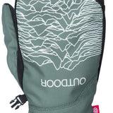 The 686 Primer Mittens 2024 are light green with black trim and a white line design on the back.