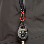 The 686 Quantum Thermagraph Pant 2024 is black with an orange stripe and black zipper down the front.