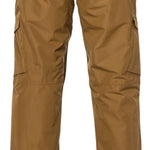 The 686 Quantum Thermagraph Pant 2024 in tan features a zippered pocket on the back and an adjustable waistband.