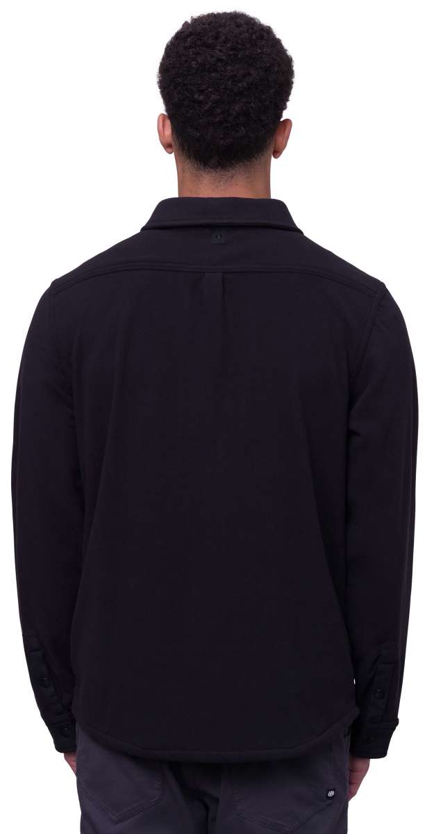 The 686 Sierra Fleece Flannel 2024 is depicted in a solid black color on a front view.