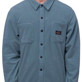 The 686 Sierra Fleece Flannel from 2024 is a dusty blue color with two chest pockets.