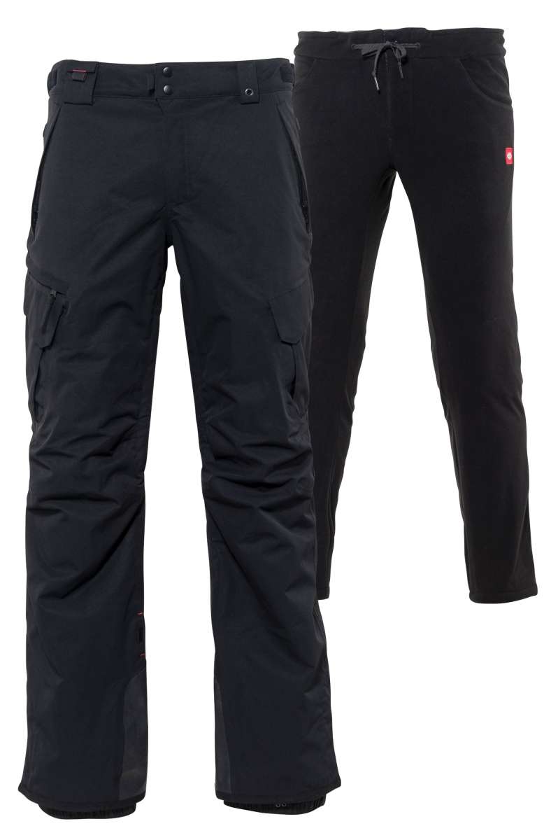 The 686 Smarty 3-in-1 Cargo Pant from 2023 is displayed in black with cargo pockets on each leg.
