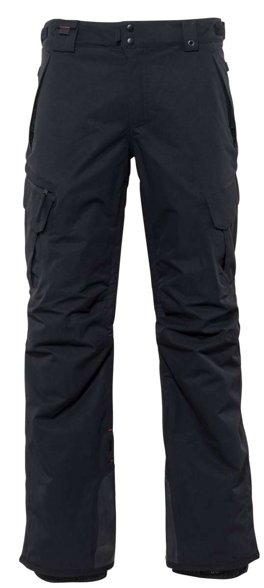 The 686 Smarty 3-in-1 Cargo Pant is black with cargo pockets on both legs.