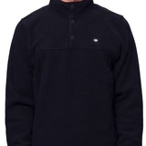 The 686 Tioga Fleece Pullover 2024 is black with an insulated hood and a front zippered pocket.