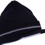 The 686 Visor Knit Beanie 2024 has a dark gray color with a light gray visor and is positioned in a front view.
