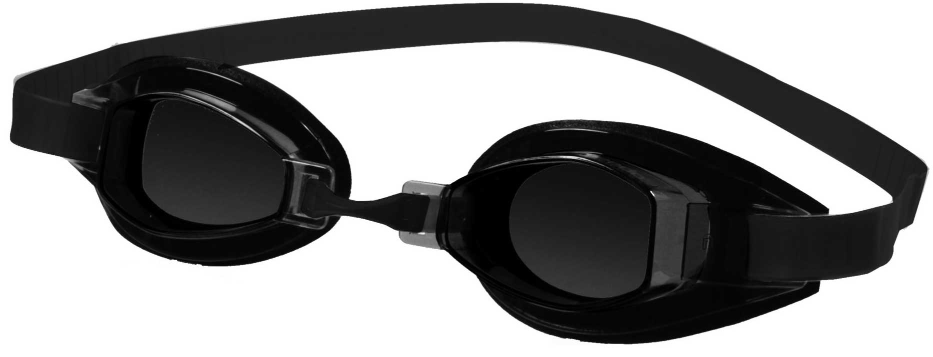 Speedo Sprint swim goggles with black frame and dark tinted lenses