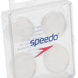 Speedo Silicone Ear Plugs - Clear silicone ear plugs with a small circular opening at one end and a rounded tip at the other.