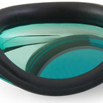 Speedo Vanquisher 2.0 Mirrored Swim Goggle - A mirrored lens is visible on this swim goggle, reflecting a white background.