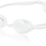 Speedo Jr. Vanquisher 2.0 Swim Goggle - Clear swim goggles with a sleek, modern design and adjustable nose bridge for a comfortable fit.