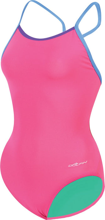 Dolfin Ladies' Bellas Solid Butterfly Back One-Piece Swimsuit