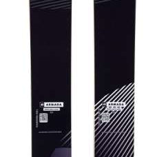 Armada Women's Relience 88 C Flat Ski 2023 - A black ski with a pink stripe at the top and a geometric pattern on the bottom.