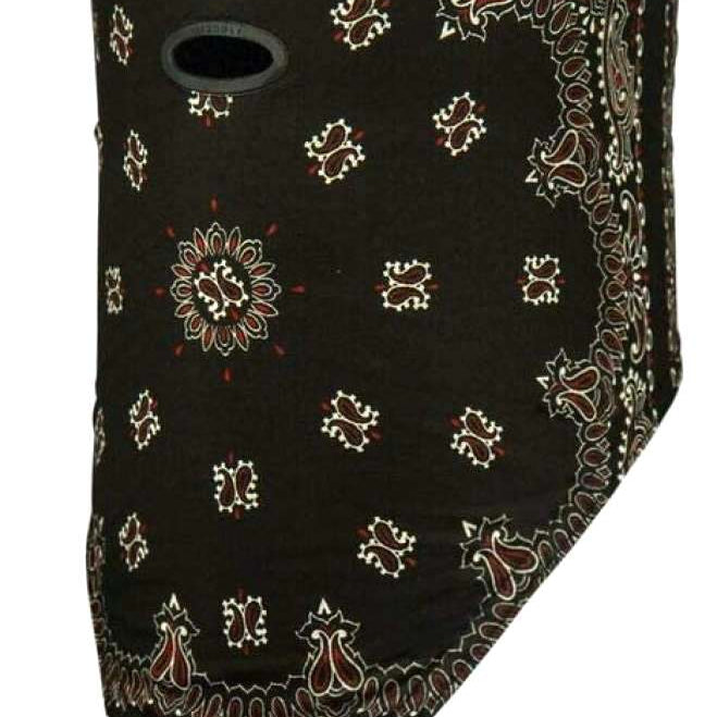 FACEMASK STANDARD 10K SS 12W - A black facemask with a white logo on the left side and a small red tag in the upper right corner.