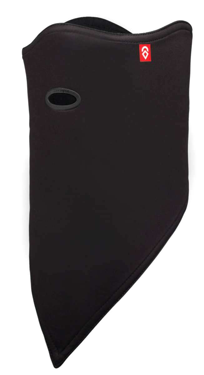 FACEMASK STANDARD 10K SS 12W - Black facemask with a small white logo on the upper right side.