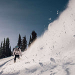 Arbor Guch Splitboard Skin - 2024 model with a black base and subtle, repeating pattern of small white dots.
