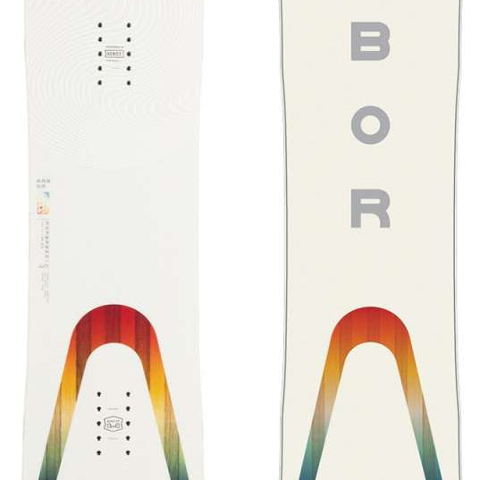 Arbor Women's Poparazzi Camber Snowboard 2023 - A white snowboard with a subtle pattern of thin, wavy lines on its surface.