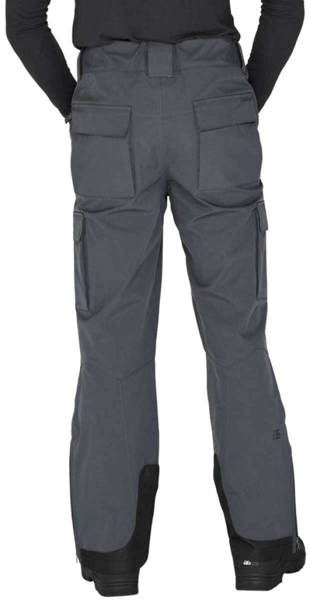 Arctix Snowboard Cargo Pants 2023 - Pair of snowboard cargo pants in a solid black color with zippered pockets and belt loops.