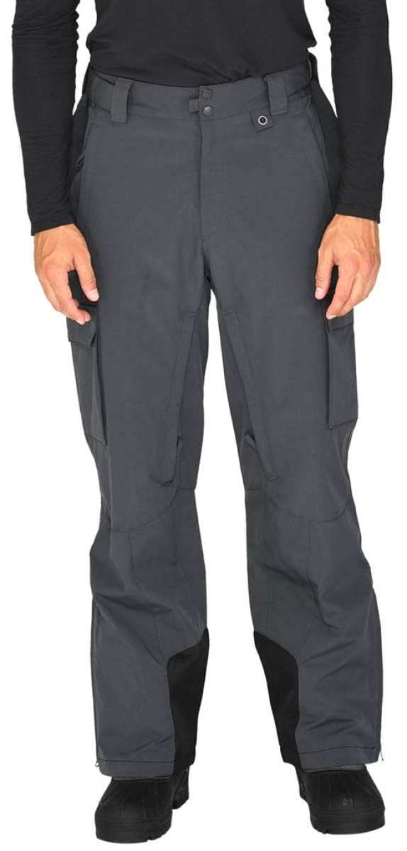 Arctix Snowboard Cargo Pants 2023 - Dark gray snowboard pants with cargo pockets on each thigh and a black belt loop at the back.