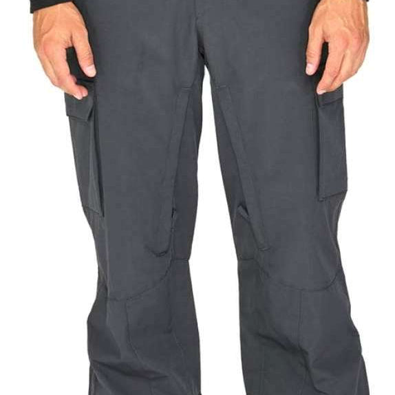 Arctix Snowboard Cargo Pants 2023 - Dark gray snowboard pants with cargo pockets on each thigh and a black belt loop at the back.