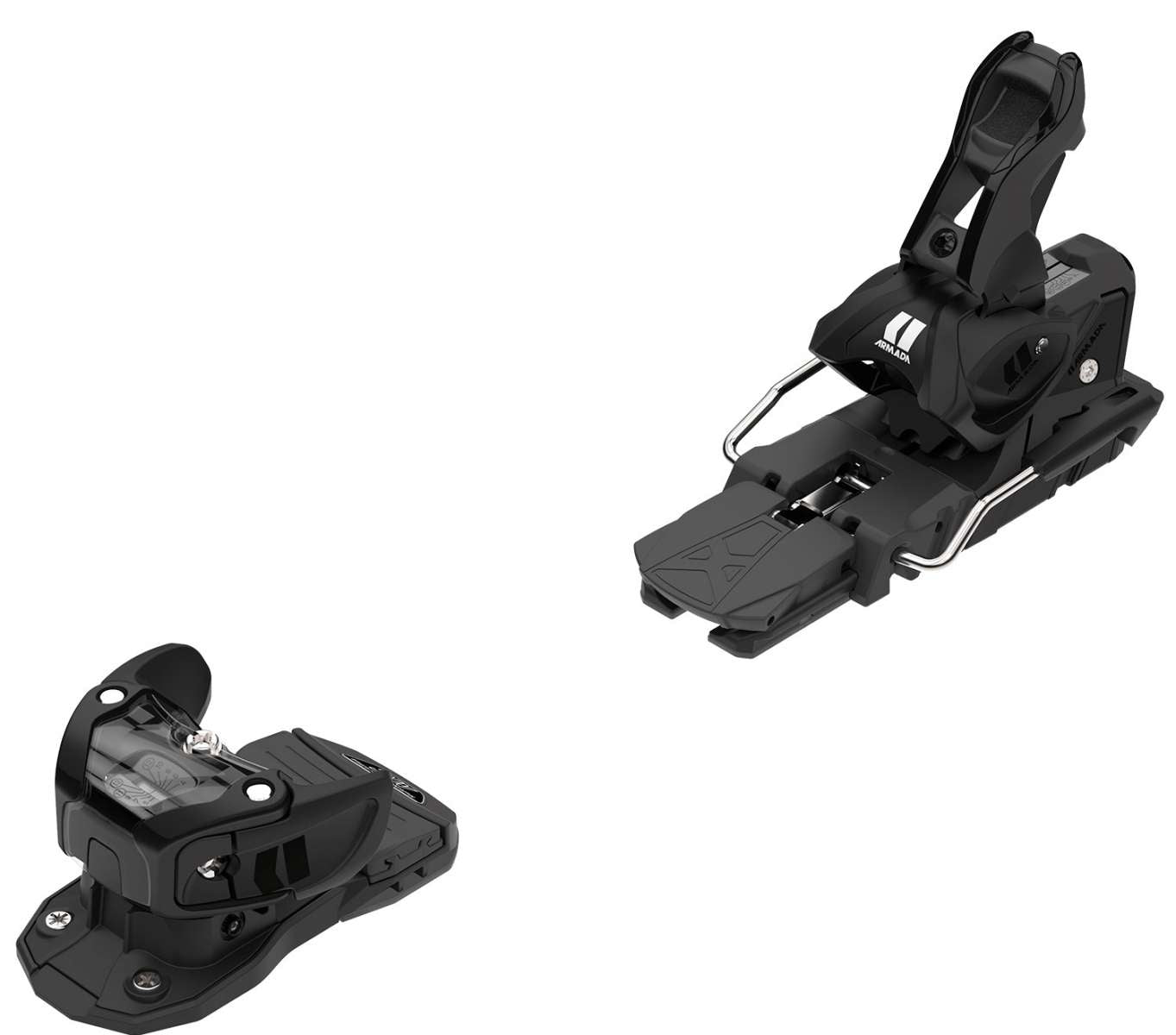Armada Warden MNC 13 Ski Binding - A black ski binding with a white logo and silver hardware.