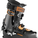 Atomic Backland XTD 100 Ski Boots 2024 - Black ski boots with silver buckles and straps, featuring a textured pattern on the tongue.