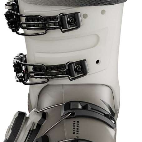 Atomic Hawx Ultra XTD 130 BOA Ski Boots 2024 - Black ski boots with silver buckles and a black strap.