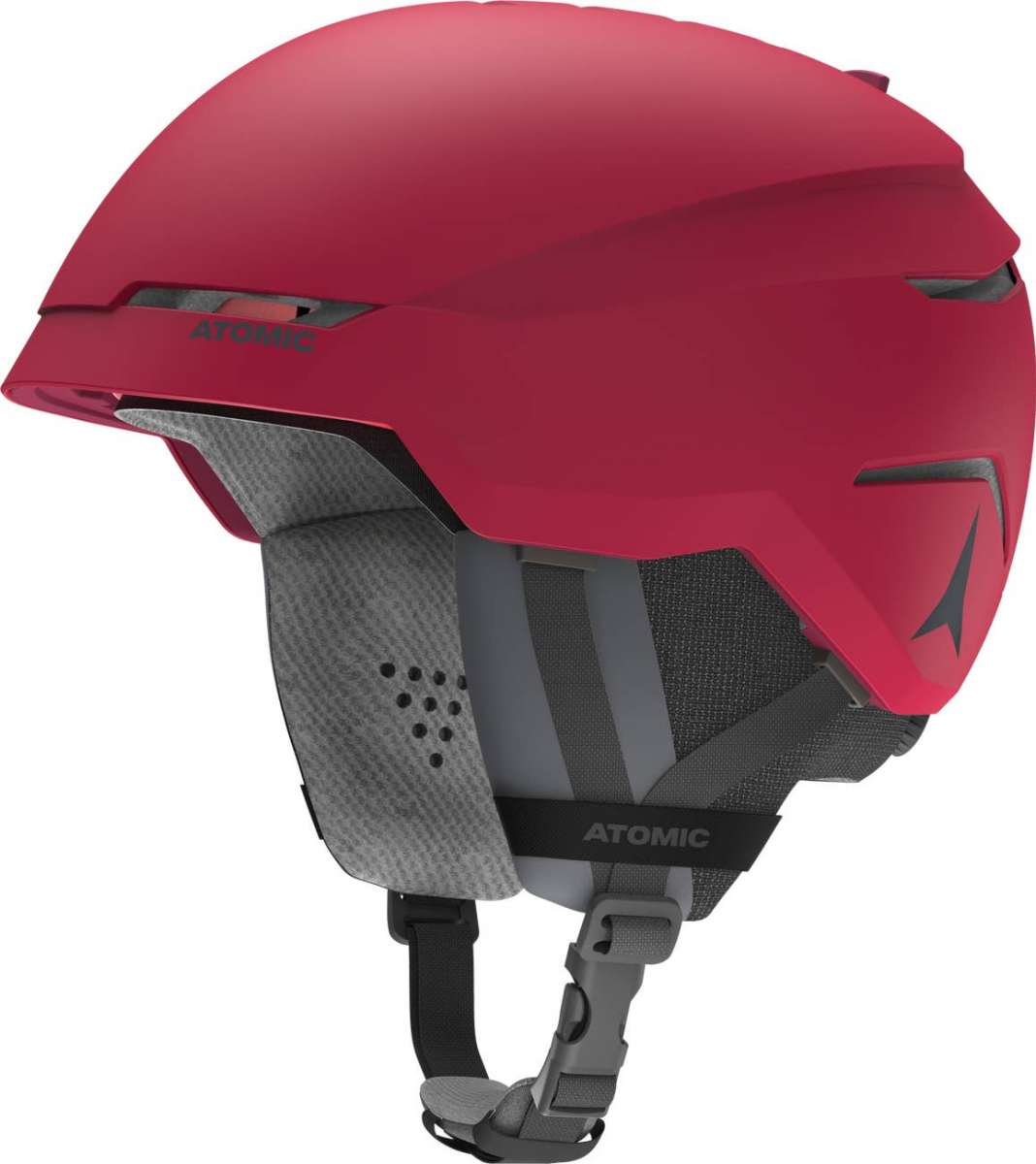 Atomic Savor Amid Helmet 2022-2023 - A matte black helmet with a sleek, aerodynamic design and ventilation system visible on top.