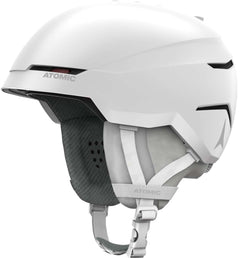 Atomic Savor Amid Helmet 2022-2023 - A white helmet with a black visor and chin strap, featuring an "A" logo on the side.