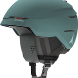 Atomic Savor Amid Helmet 2022-2023 - A matte black helmet with a white logo on the side and ventilation holes along the top edge.