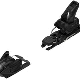 Atomic Strive 12 Binding - Black plastic with silver hardware, angled view of toe piece and pivot.