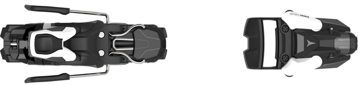 Atomic Strive 12 Binding - 2024 model with silver metal hardware and black plastic components.