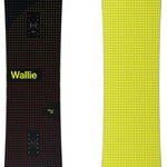 Bataleon Wallie Snowboard 2024 - A black snowboard with a subtle yellow pattern and small white dots.
