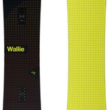 Bataleon Wallie Snowboard 2024 - A black snowboard with a subtle yellow pattern and small white dots.