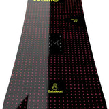 Bataleon Wallie Snowboard 2024 - Black snowboard with red dots and yellow band at top.