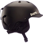 Bern Watts Classic Helmet 2023 - Matte black helmet with a sleek, aerodynamic design and ventilation holes on top.