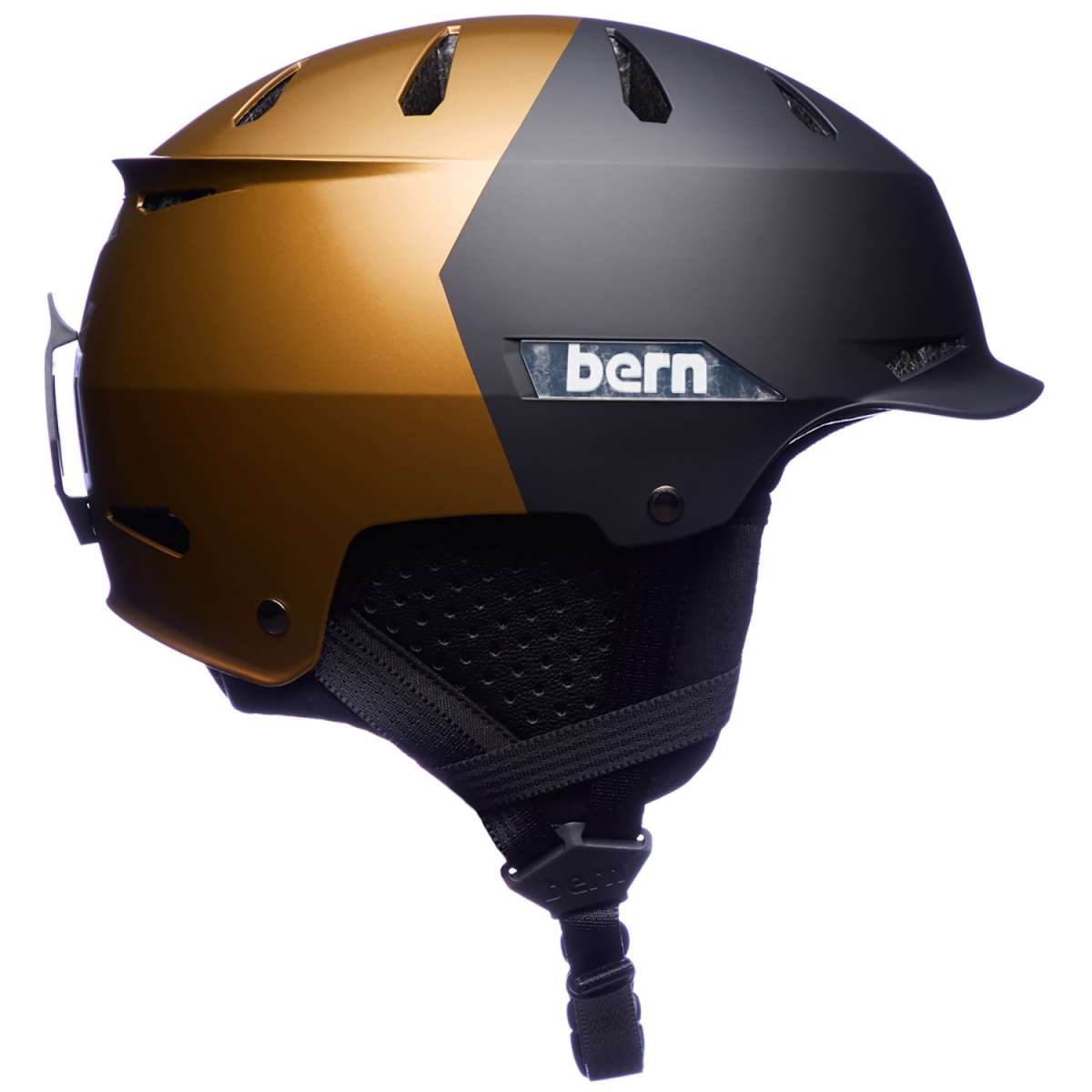 Bern Hendrix MIPS Helmet 2024 - Matte black helmet with a white logo on the side and ventilation holes along the top.